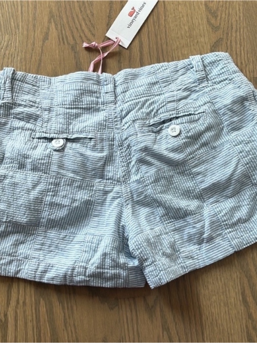 NWT Vineyard Vines Blue Seersucker Shorts | 00 - Picture 3 of 3